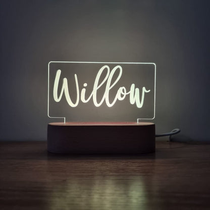 Night Light Single Name Personalised - Night Light
