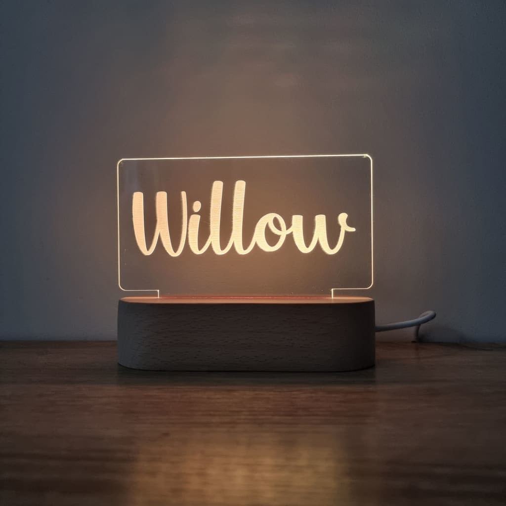 Night Light Single Name Personalised - Night Light