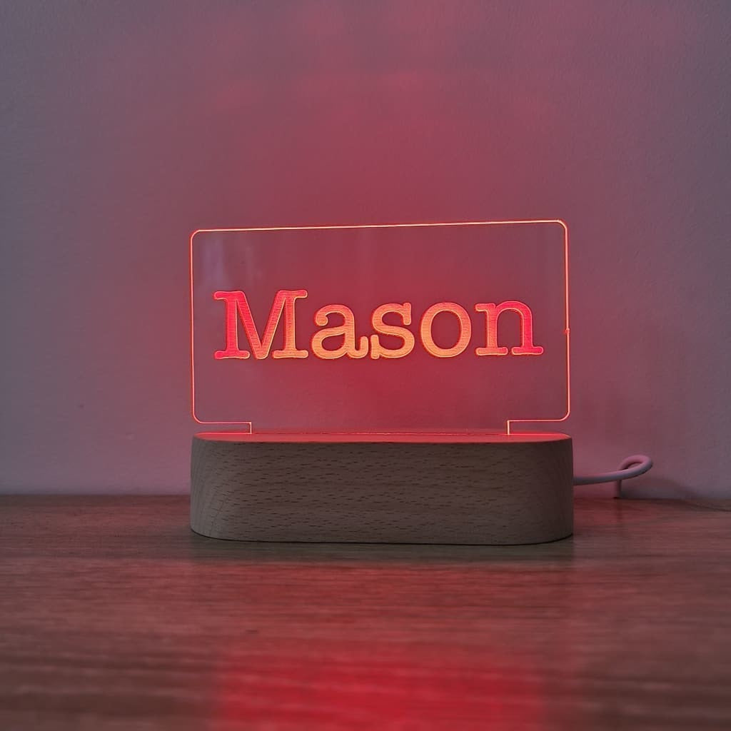 Night Light Single Name Personalised - Night Light