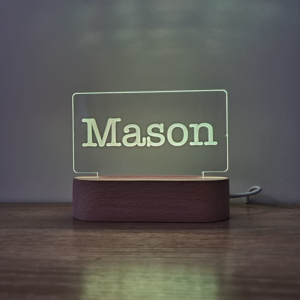 Night Light Single Name Personalised - Night Light