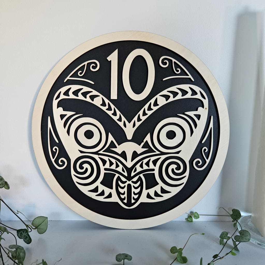 NZ Ten cent Coin Wall Art - Geometric Animals