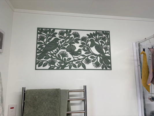 NZ Bird Pohutukawa Wall Art