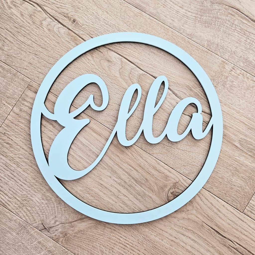 Painted Name Hoop - 30cm / Amarillo Laser Cut Plaque