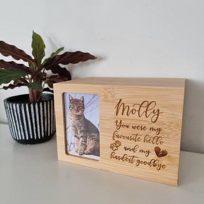 Pet Memorial - You Were My Favourite Hello And My Hardest Goodbye - Personalised. - Pet Memorial