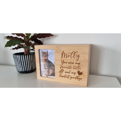 Pet Memorial - You Were My Favourite Hello And My Hardest Goodbye - Personalised. - Pet Memorial