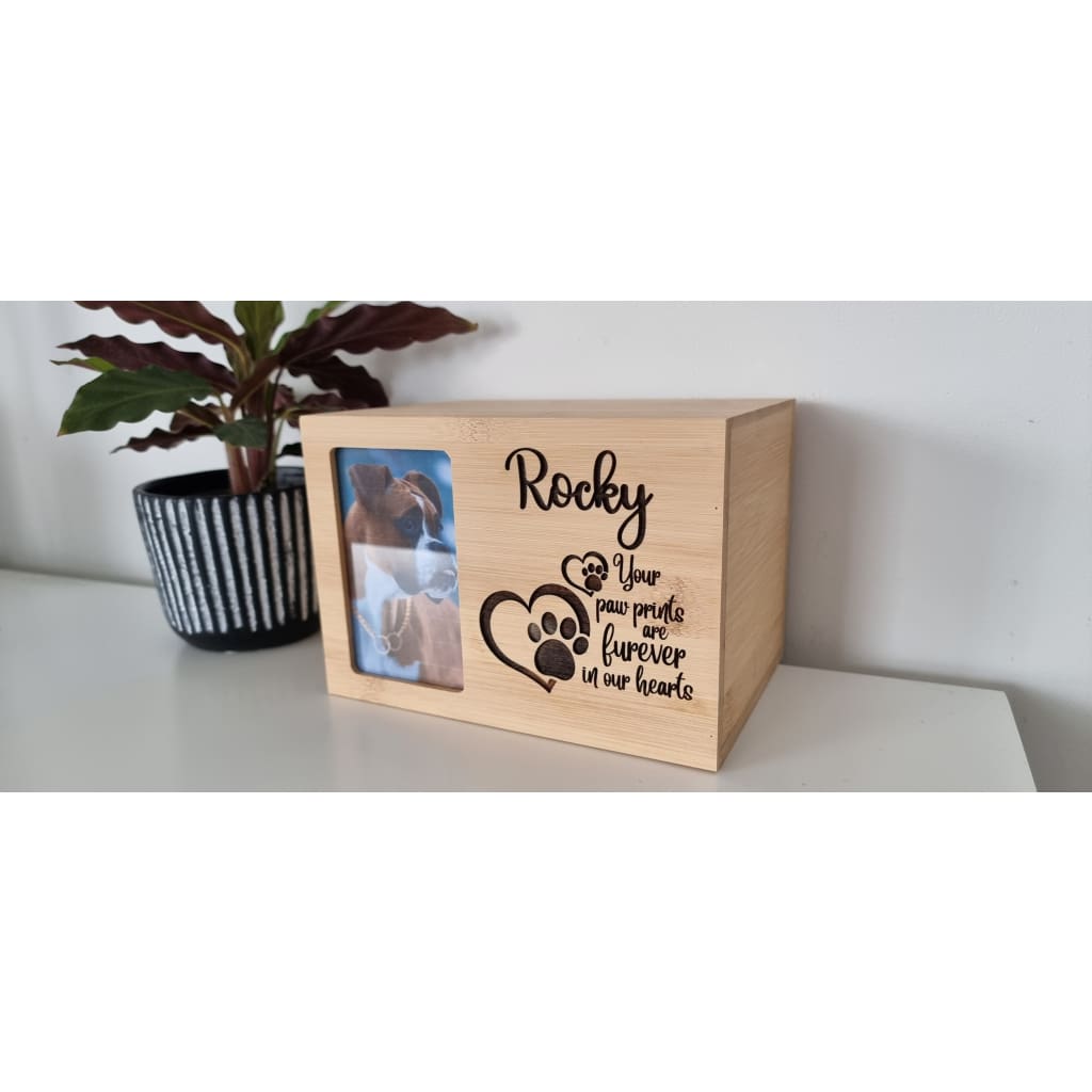 Pet Memorial - Your Paw Prints Are Furever In Our Hearts - Personalised. - Pet Memorial