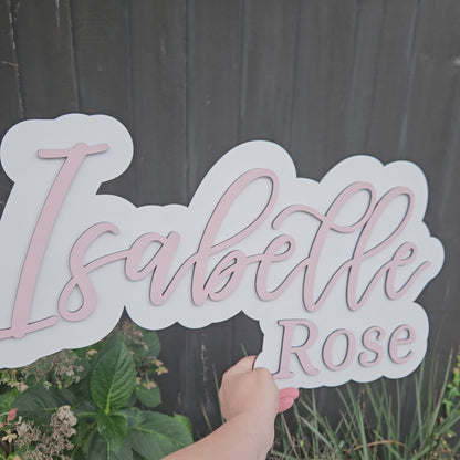 Personalised Name Plaque Two Names