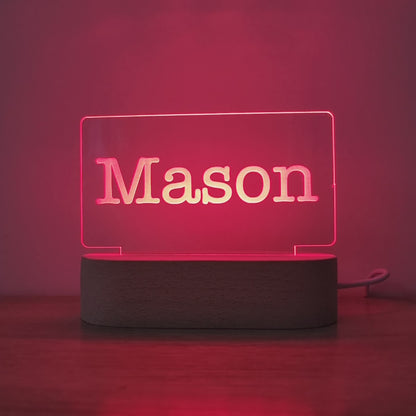 Night Light Single Name Personalised