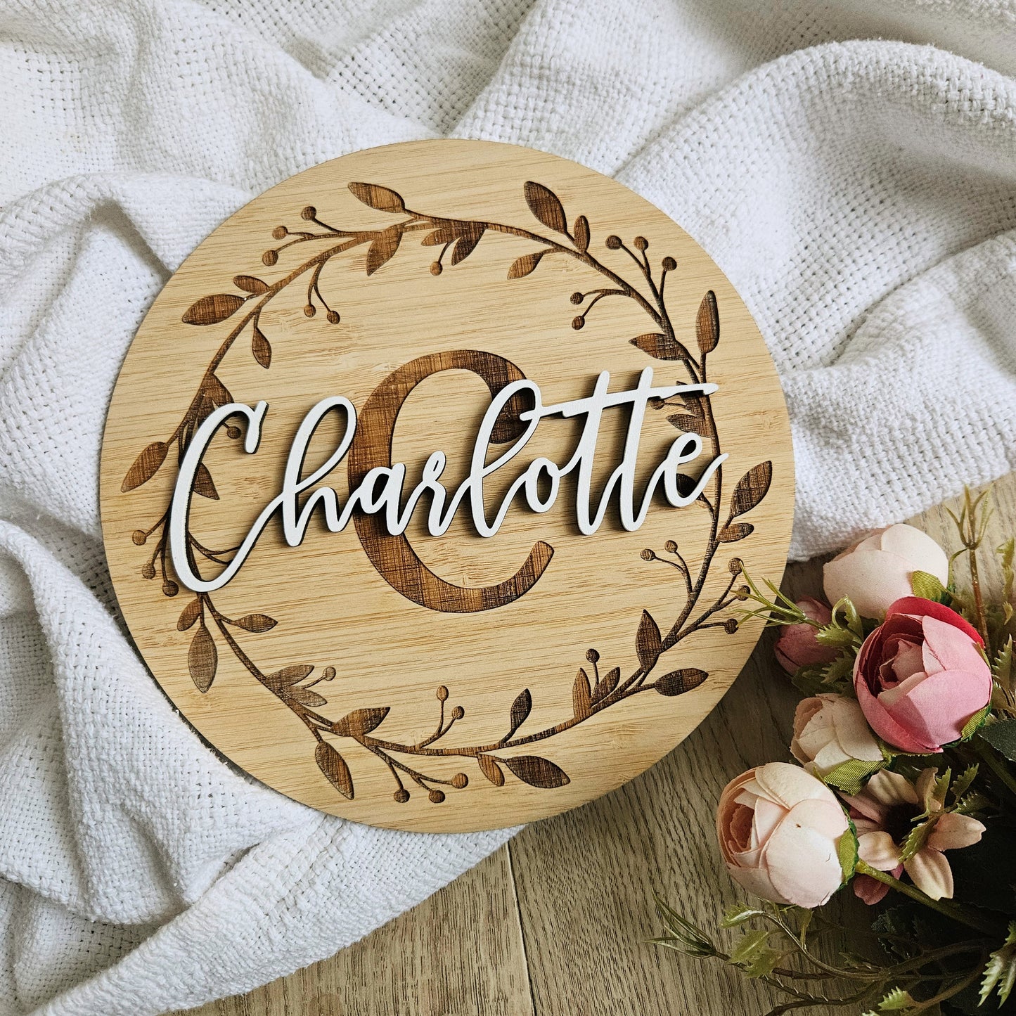 Bamboo Name In Wreath Circle