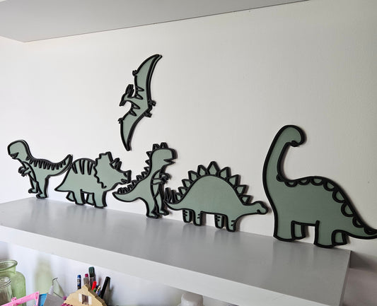 Dinosaur  two Layered Wall Decor Set