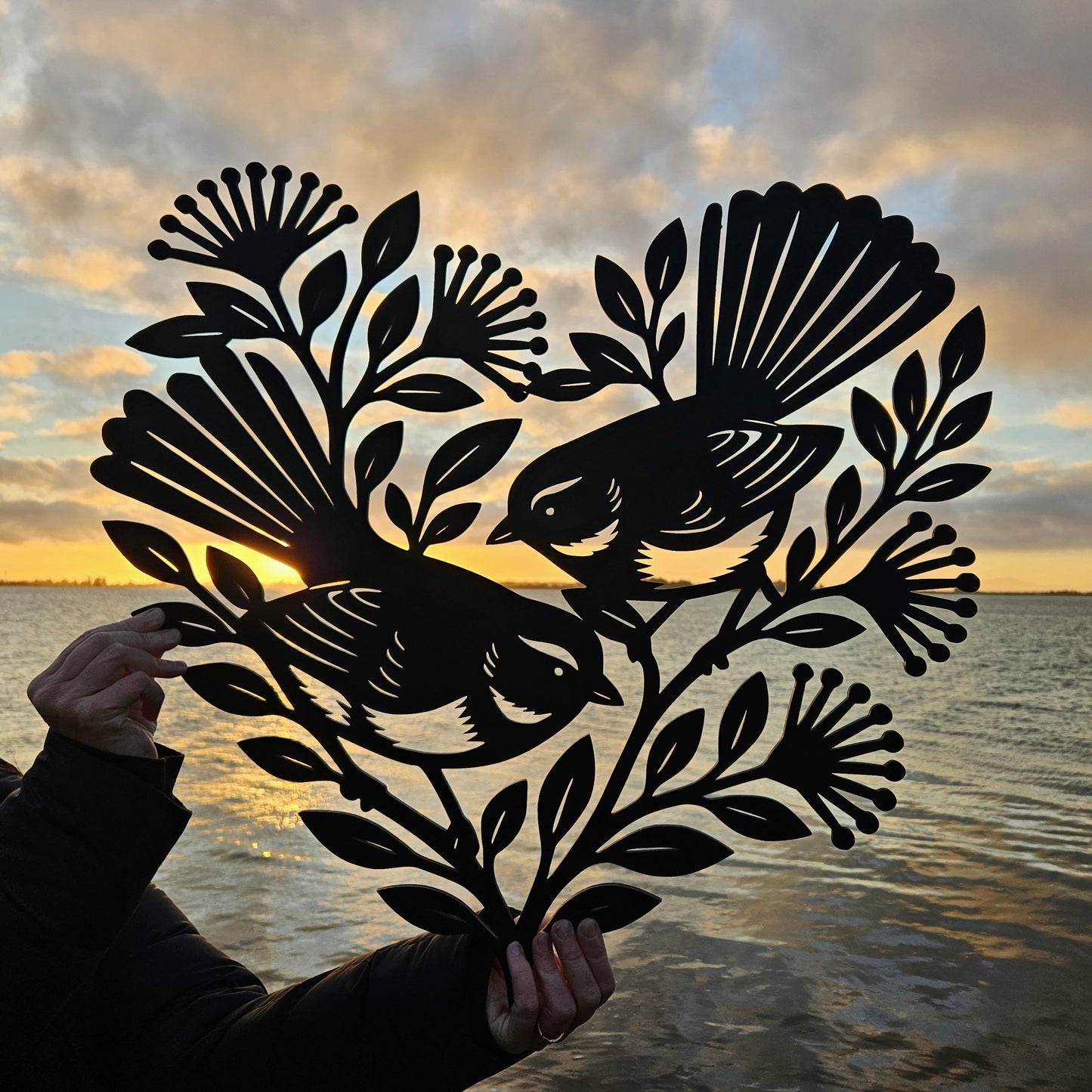 Fantails and Pohutukawa
