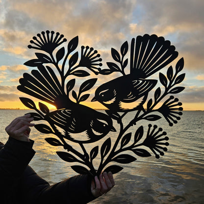 Fantails and Pohutukawa