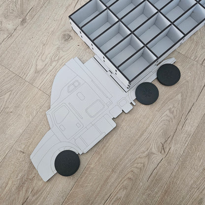 Painted Truck Matchbox Car Storage 25 Cars