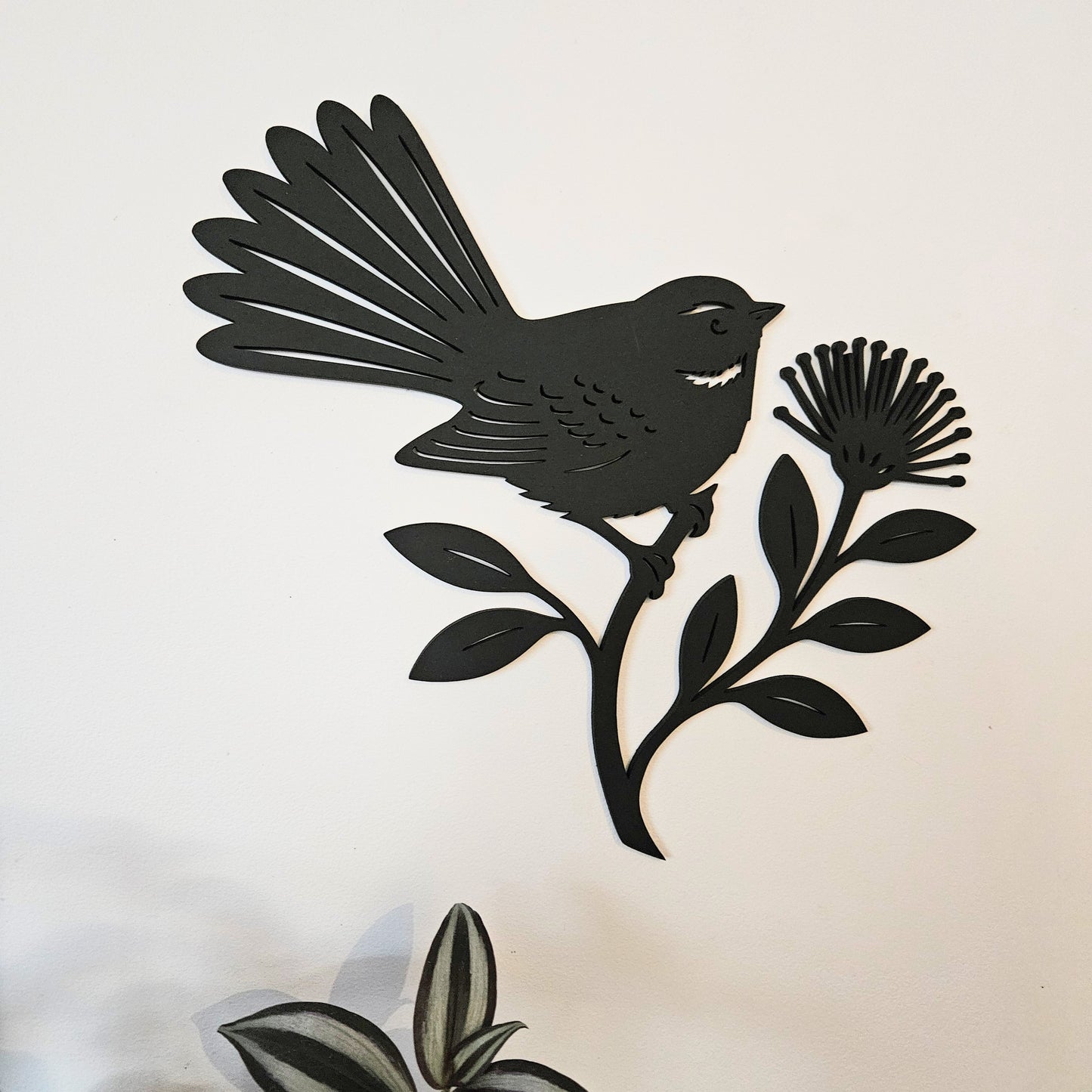 Fantail on Pohutukawa branch Wall Art