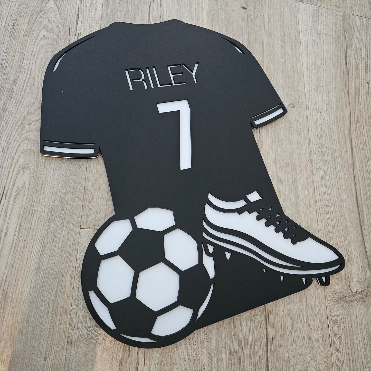 Personalised Soccer Top Name Plaque