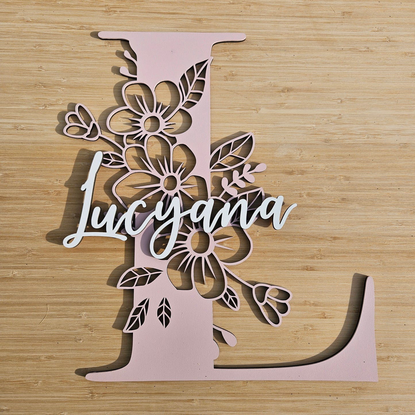 Floral Monogram Two Layer