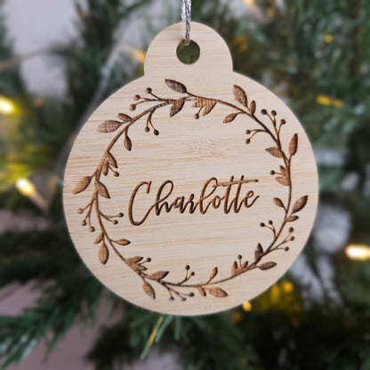 Personalised Wreath Bauble