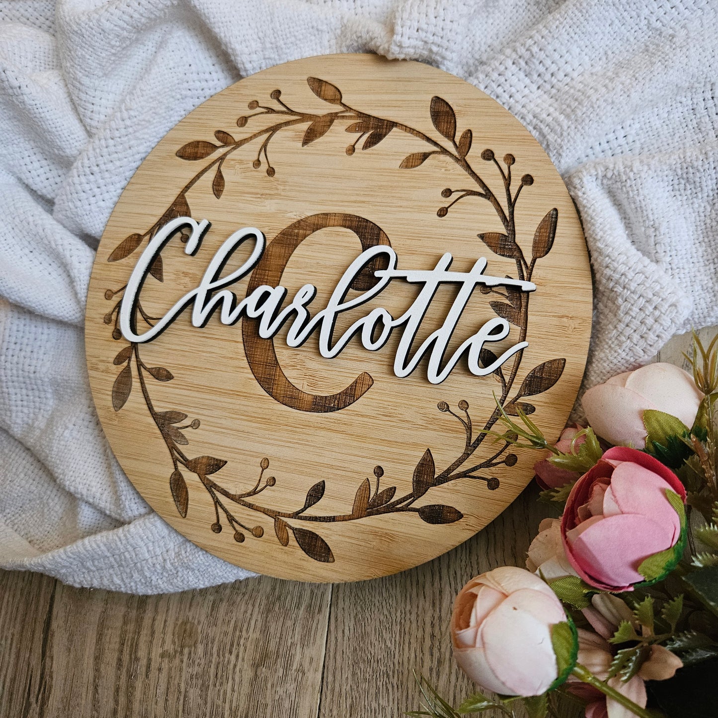 Bamboo Name In Wreath Circle