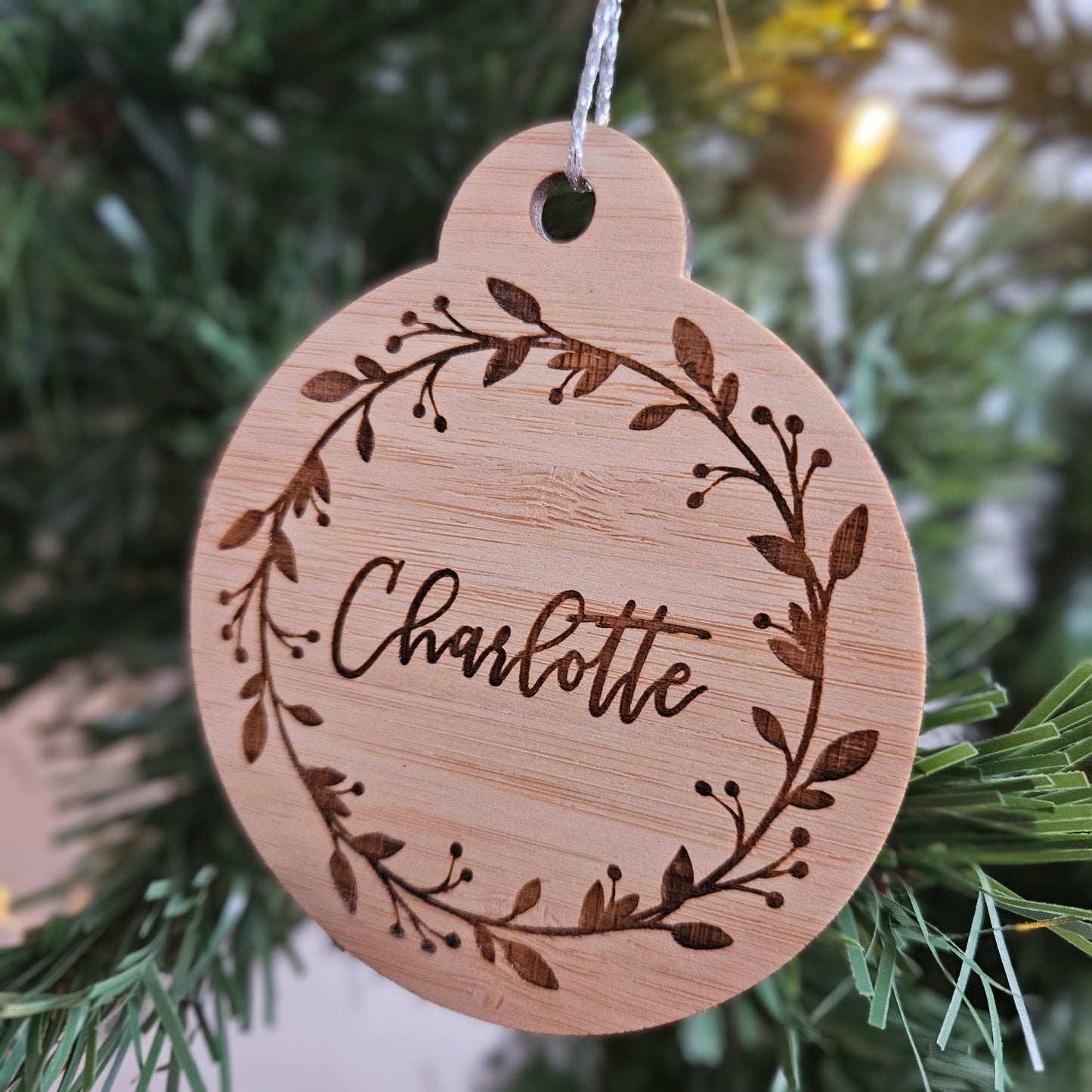 Personalised Wreath Bauble