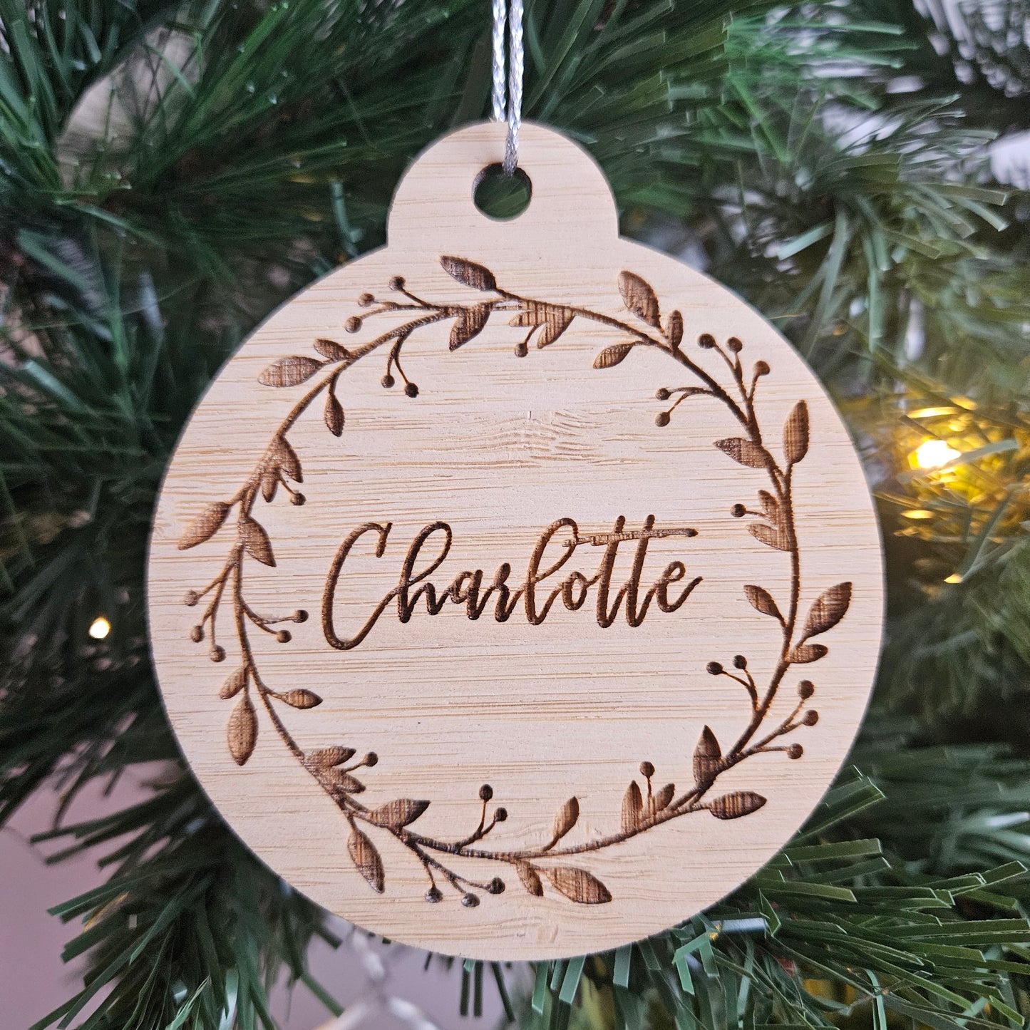 Personalised Wreath Bauble