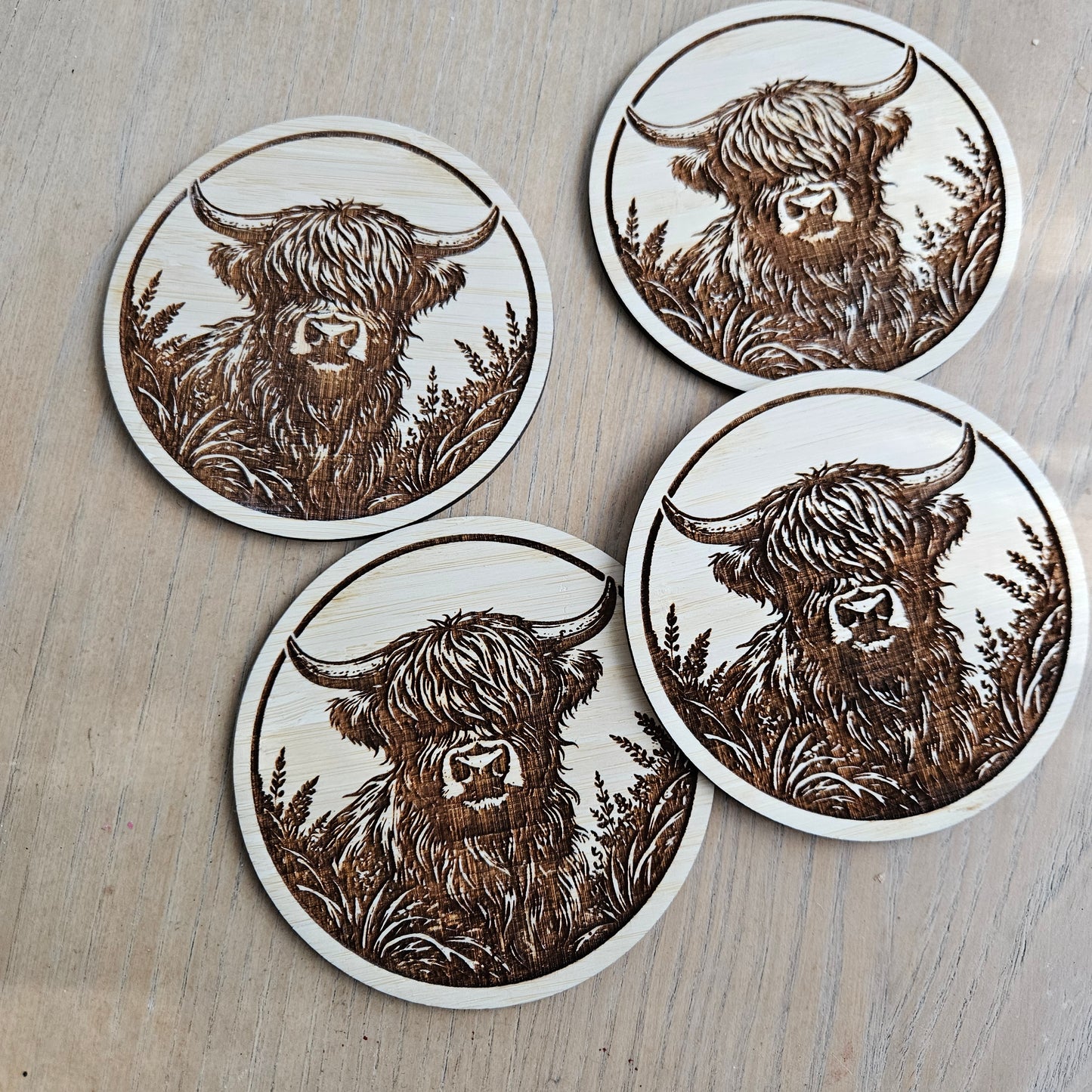 Highland Cow Coasters