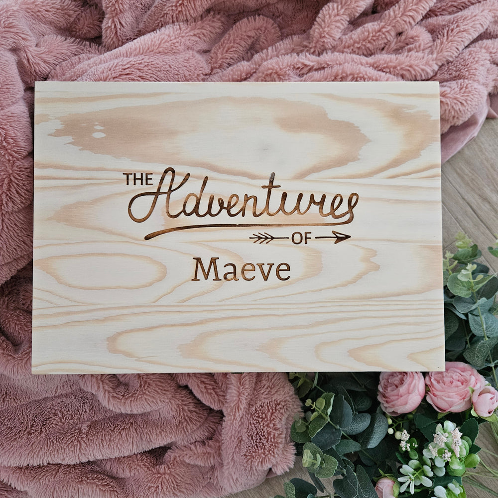 Keepsake Box Pine Engraved The Adventures Of Personalised