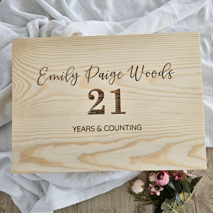 Personalised 21 Years Box