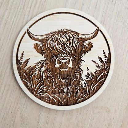Highland Cow Coasters