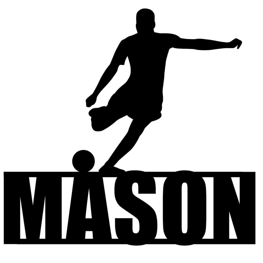 Soccer Player Personalised Name Plaque Nude - Laser Cut Name Plaque