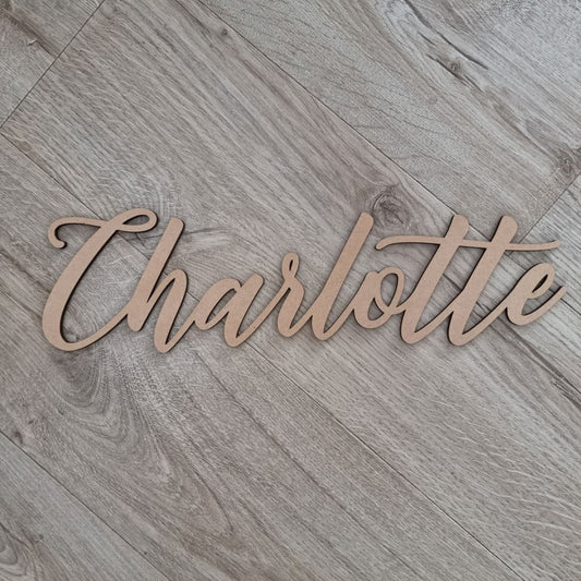 Wall Name Plaque Free Personalisation Nude - Laser Cut Name Plaque