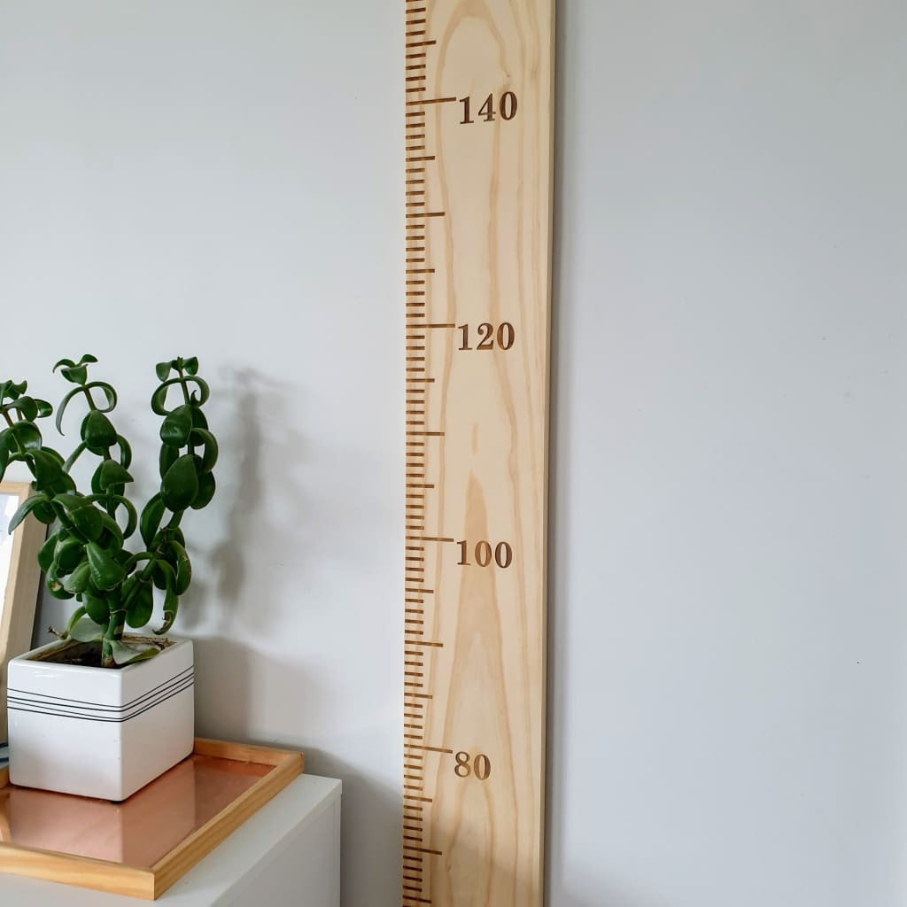 Wooden Height Chart - Personalised Childrens Growth Ruler - Height Chart