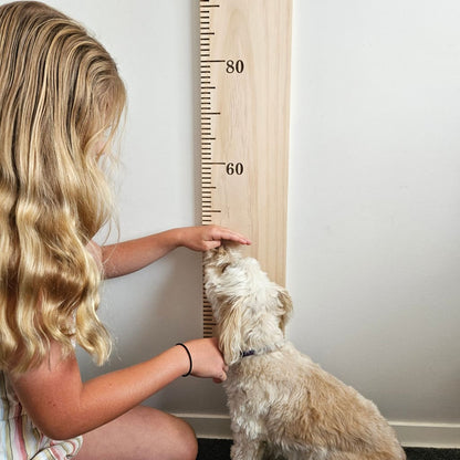 Wooden Height Chart - Personalised Childrens Growth Ruler