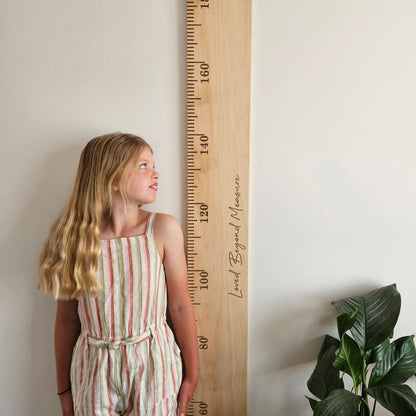 Wooden Height Chart - Personalised Childrens Growth Ruler