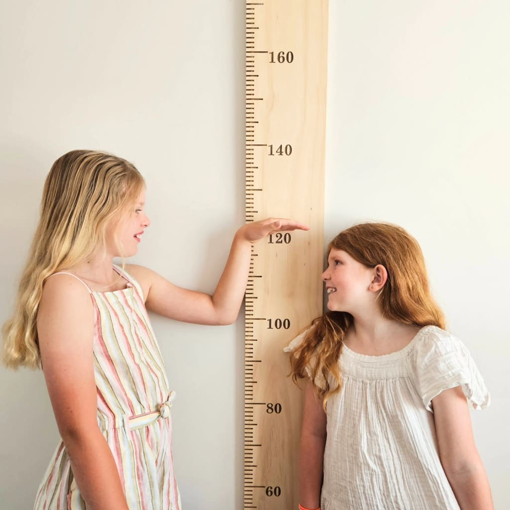 Wooden Height Chart - Personalised Childrens Growth Ruler