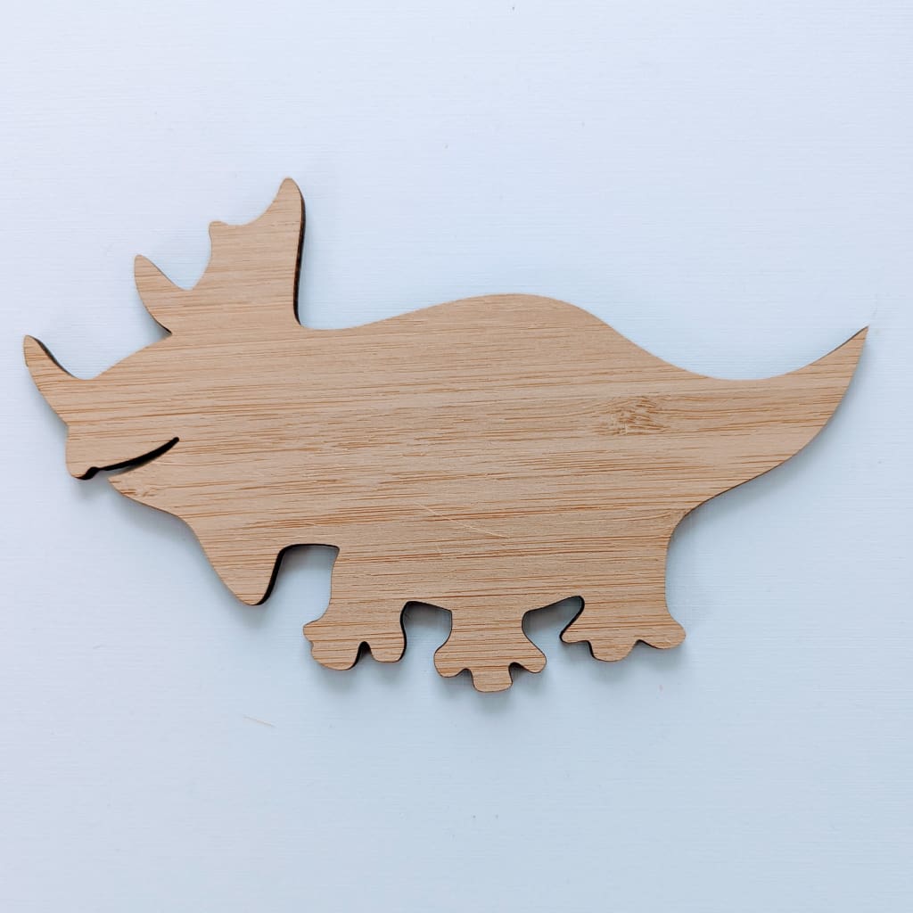 12cm Two Pack Shape/Blank Bamboo - Baby Dinosaur 1 - Craft Shape