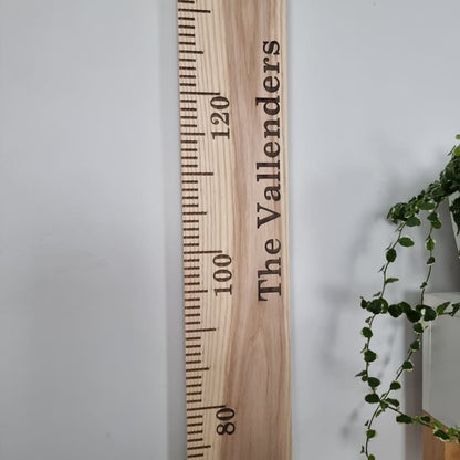 Ash Wooden Height Chart - Height Chart