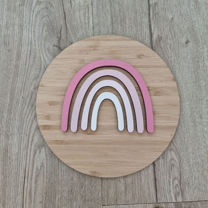Boho Rainbow - Bamboo with pinks - Baby