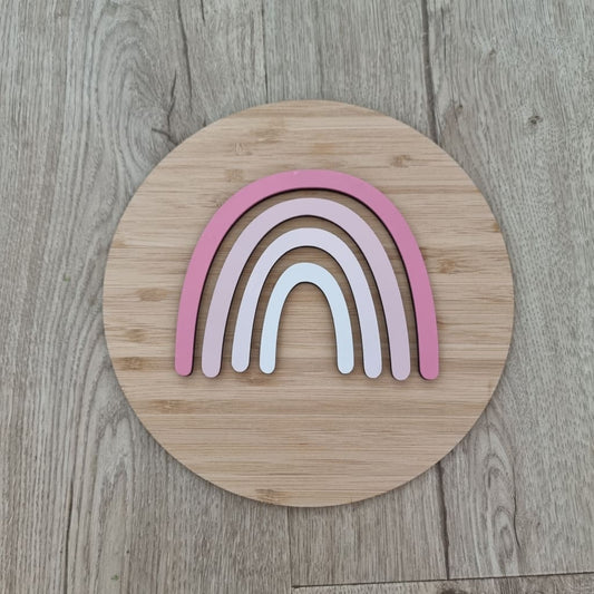 Boho Rainbow - Bamboo with pinks - Baby