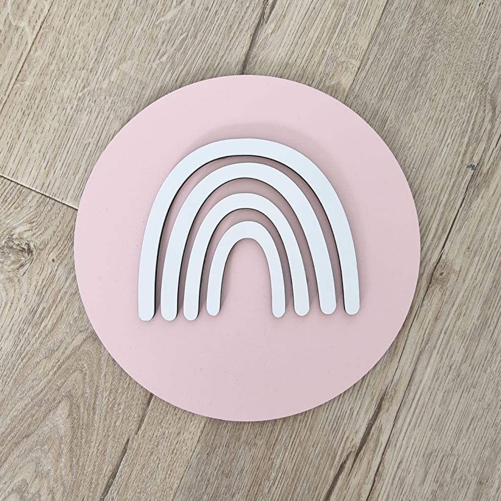 Boho Rainbow - Pink with white - Baby