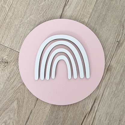 Boho Rainbow - Pink with white - Baby