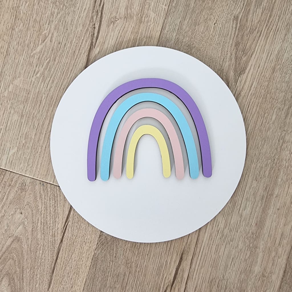 Boho Rainbow - White with pastels - Baby