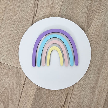 Boho Rainbow - White with pastels - Baby