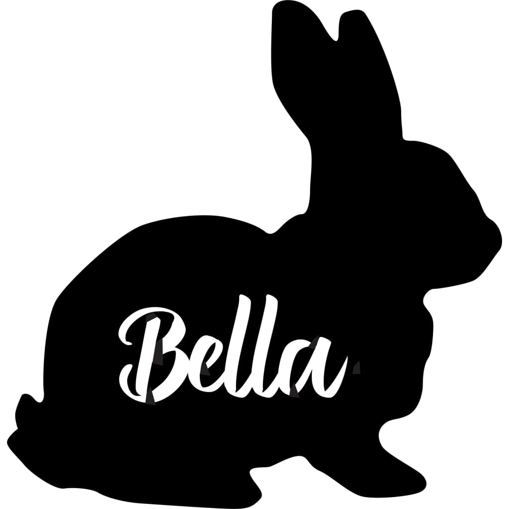 Bunny Rabbit Name Plaque Nude - Laser Cut Name Plaque