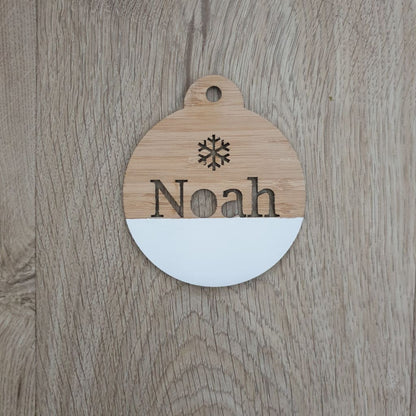 Christmas Baubles Personalised Dipped - Christmas Baubles