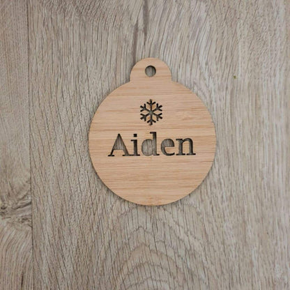 Christmas Baubles Personalised Darker - Snowflake - Christmas Baubles