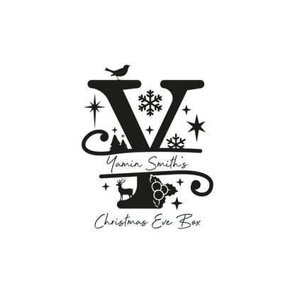 Christmas Eve Box Monogram - Keepsake Box