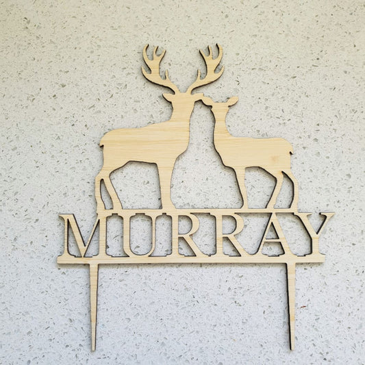 Deer Name Cake Topper - Cake Topper