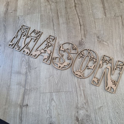 Dinosaur Letters Large Nude (Unpainted) - Letter Tiles