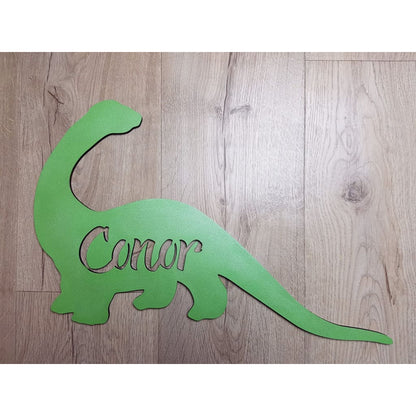 Dinosaur Name Wooden Plaque - Laser Cut Name Plaque