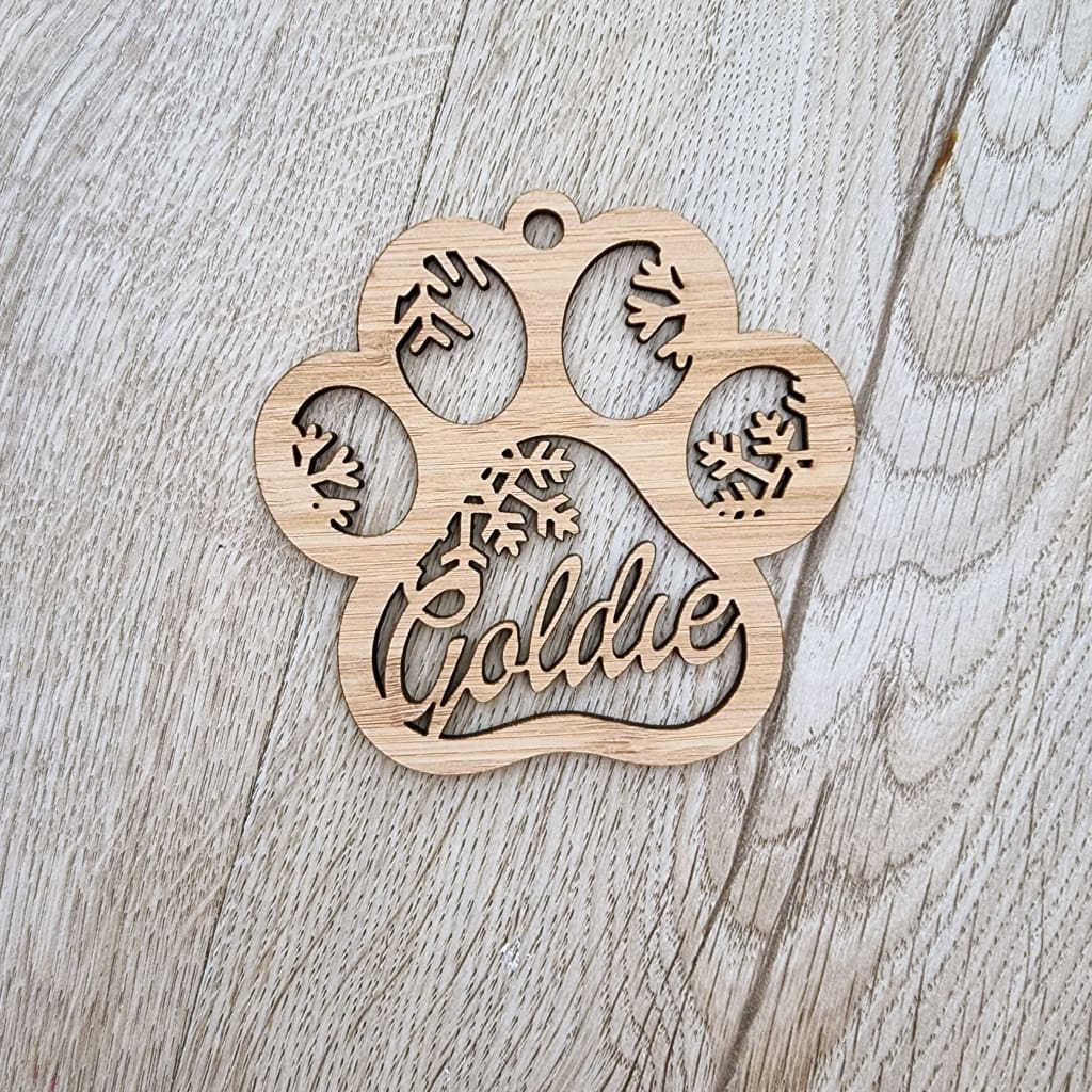 Dog Paw Christmas Baubles Personalised - Christmas Baubles